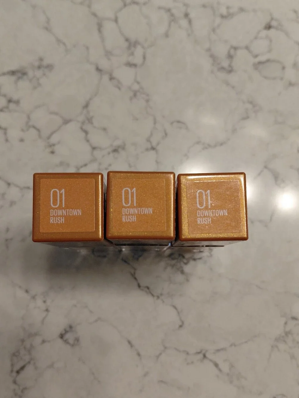LOT Of 3 Maybelline Sunkisser Blush 01 Downtown Rush Sunkissed